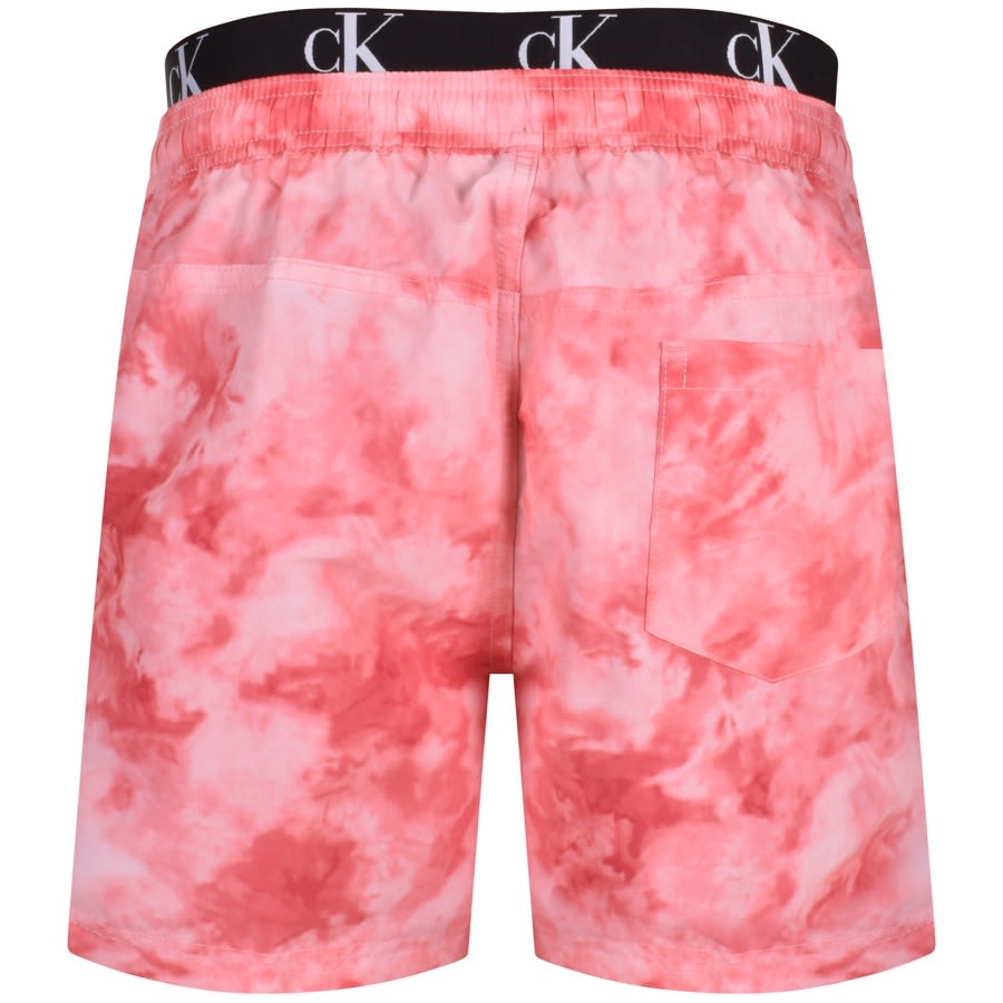 Image number 2 for Calvin Klein Tie Dye Swim Shorts Pink