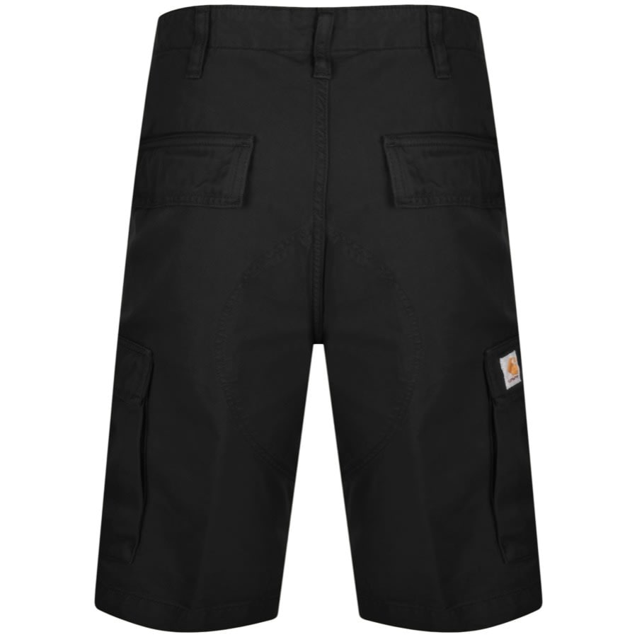 Image number 2 for Carhartt WIP Regular Cargo Shorts Black