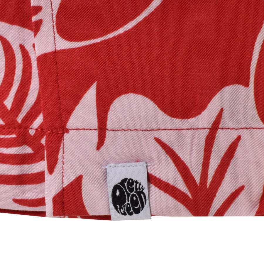 Image number 3 for Pretty Green X Elvis Leaf Print Shirt Red