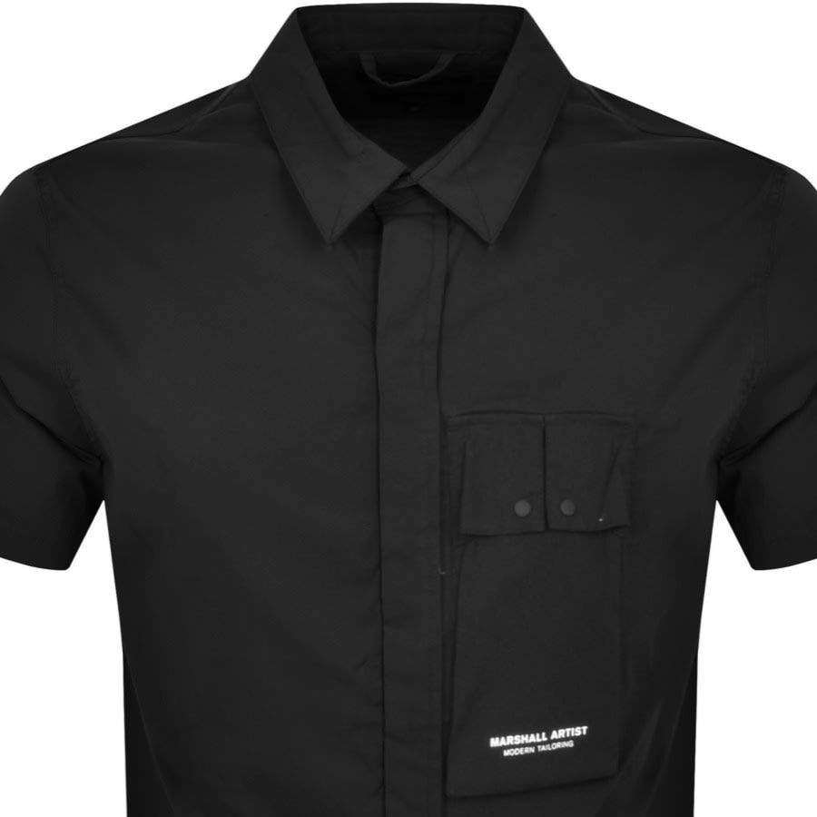 Image number 2 for Marshall Artist Gaberdine Short Sleeve Shirt Black