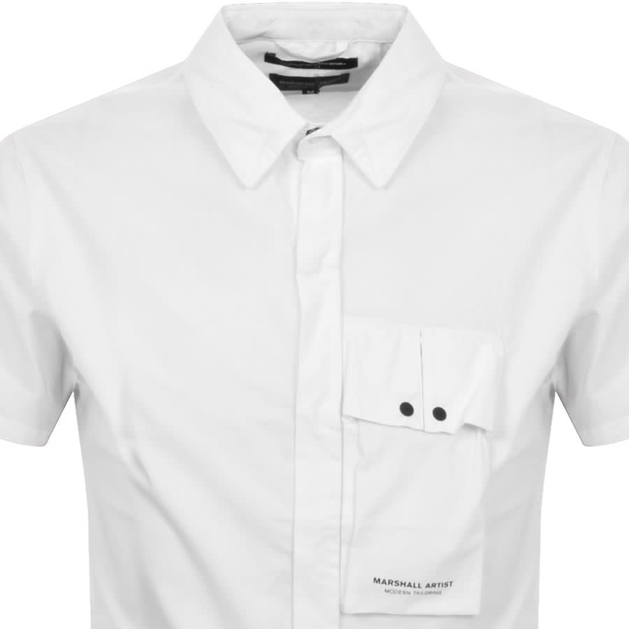 Image number 2 for Marshall Artist Gaberdine Short Sleeve Shirt White