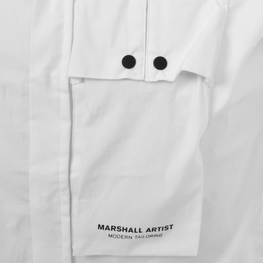 Image number 3 for Marshall Artist Gaberdine Short Sleeve Shirt White