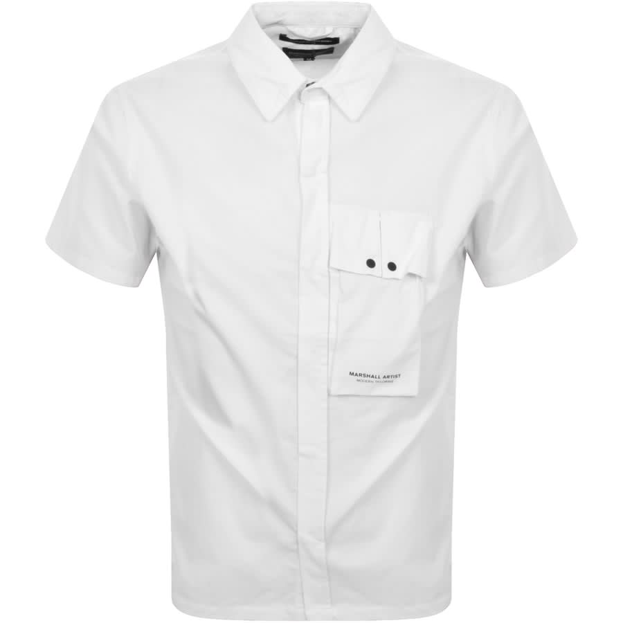 Image number 1 for Marshall Artist Gaberdine Short Sleeve Shirt White