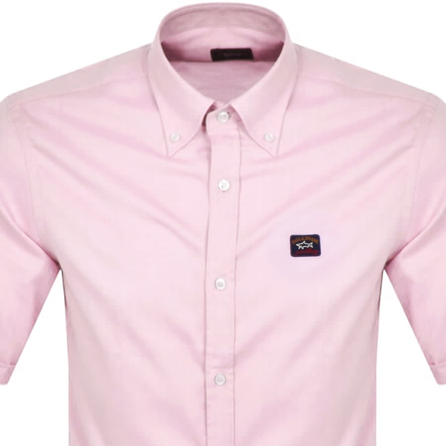 Image number 2 for Paul And Shark Cotton Short Sleeve Shirt Pink