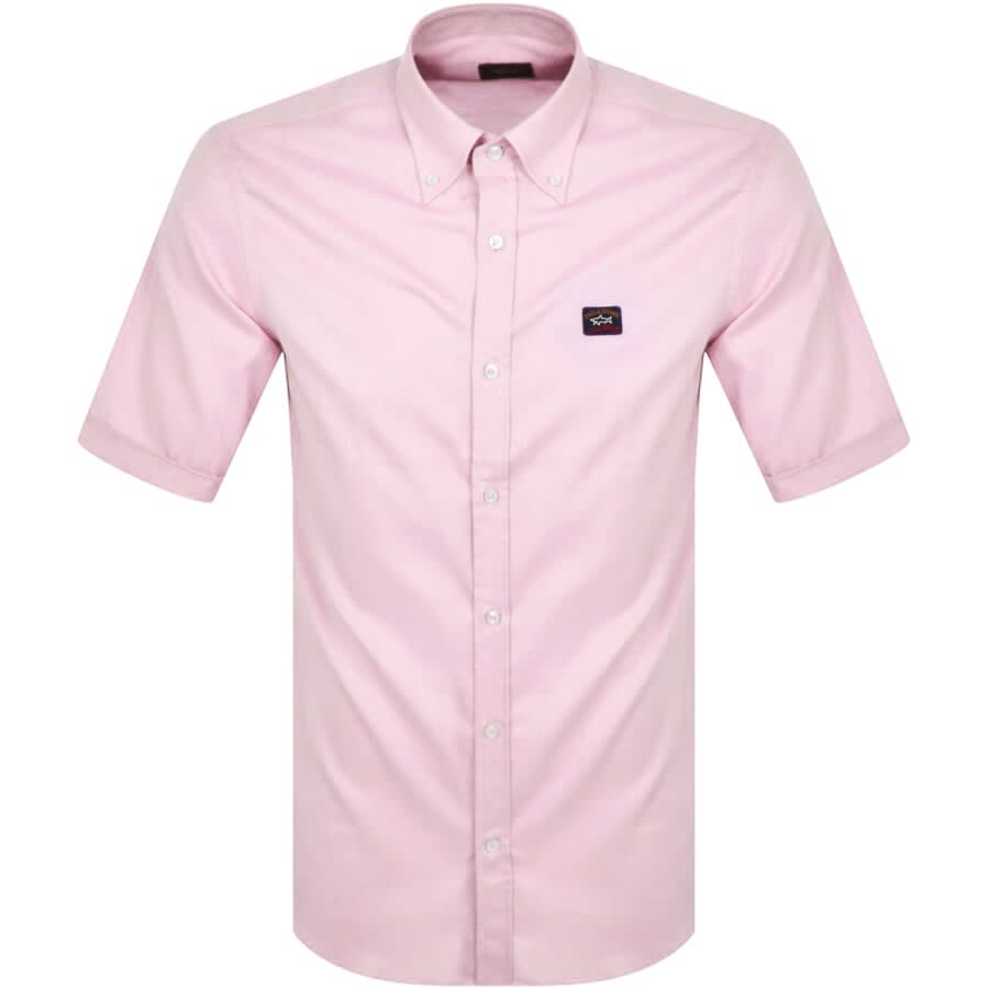 Image number 1 for Paul And Shark Cotton Short Sleeve Shirt Pink