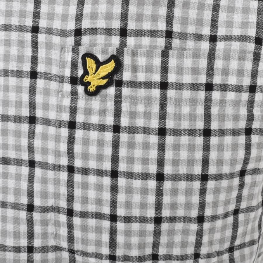 Image number 3 for Lyle And Scott Gingham Short Sleeve Shirt Grey