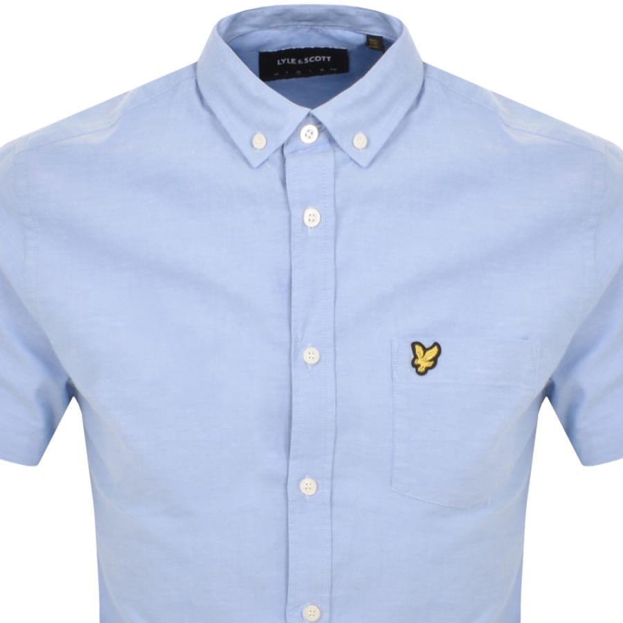 Lyle and scott white short sleeve shirt hot sale