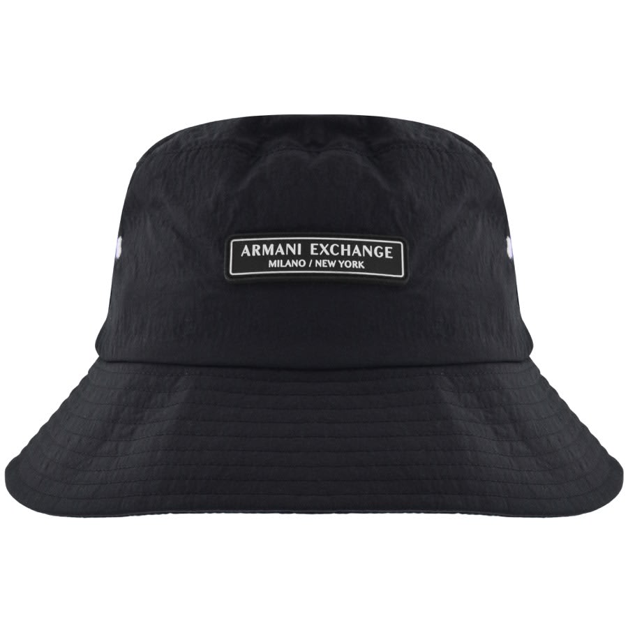 Image number 1 for Armani Exchange Logo Bucket Hat Navy