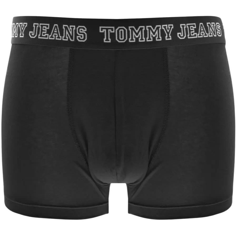 Image number 3 for Tommy Jeans 3 Pack Boxer Trunks Black