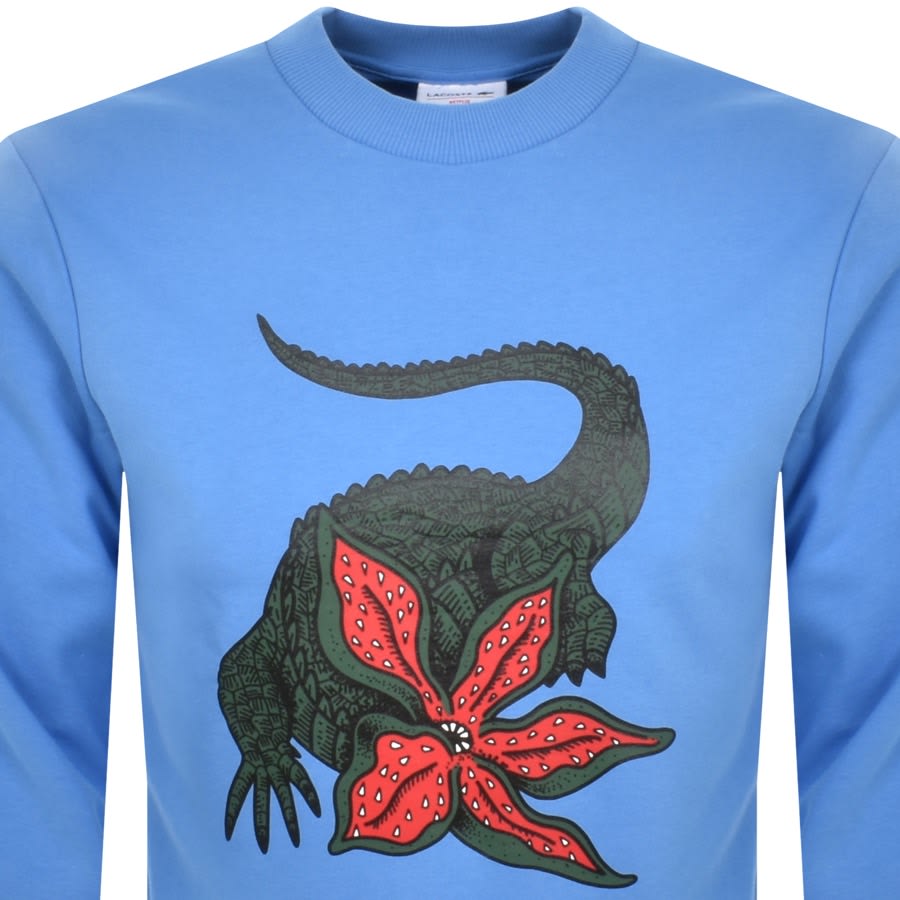 Image number 2 for Lacoste X Netflix Demogorgon Sweatshirt Blue