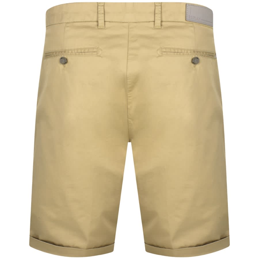 Image number 2 for Replay Chino Shorts Beige