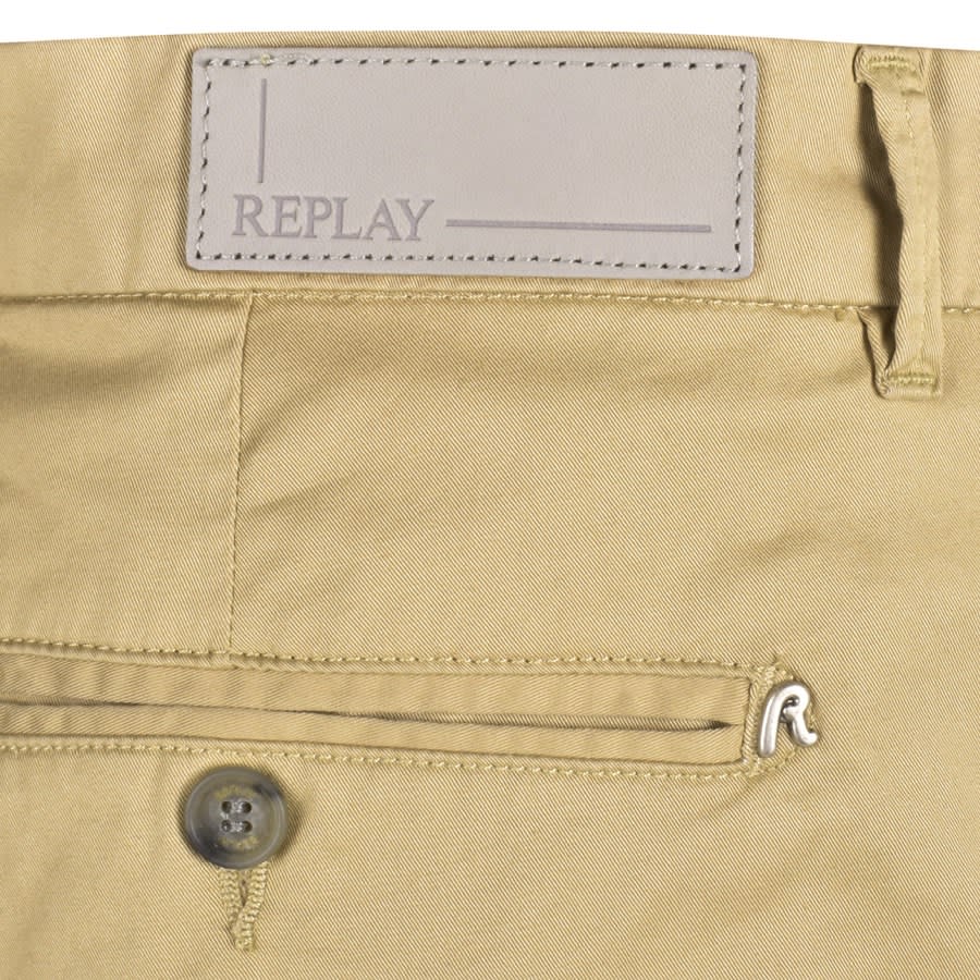 Image number 3 for Replay Chino Shorts Beige