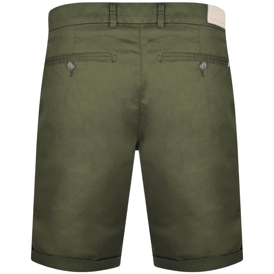 Image number 2 for Replay Chino Shorts Green