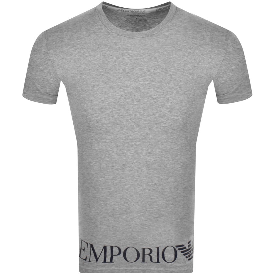 Image number 2 for Emporio Armani Lounge Logo T Shirt Grey