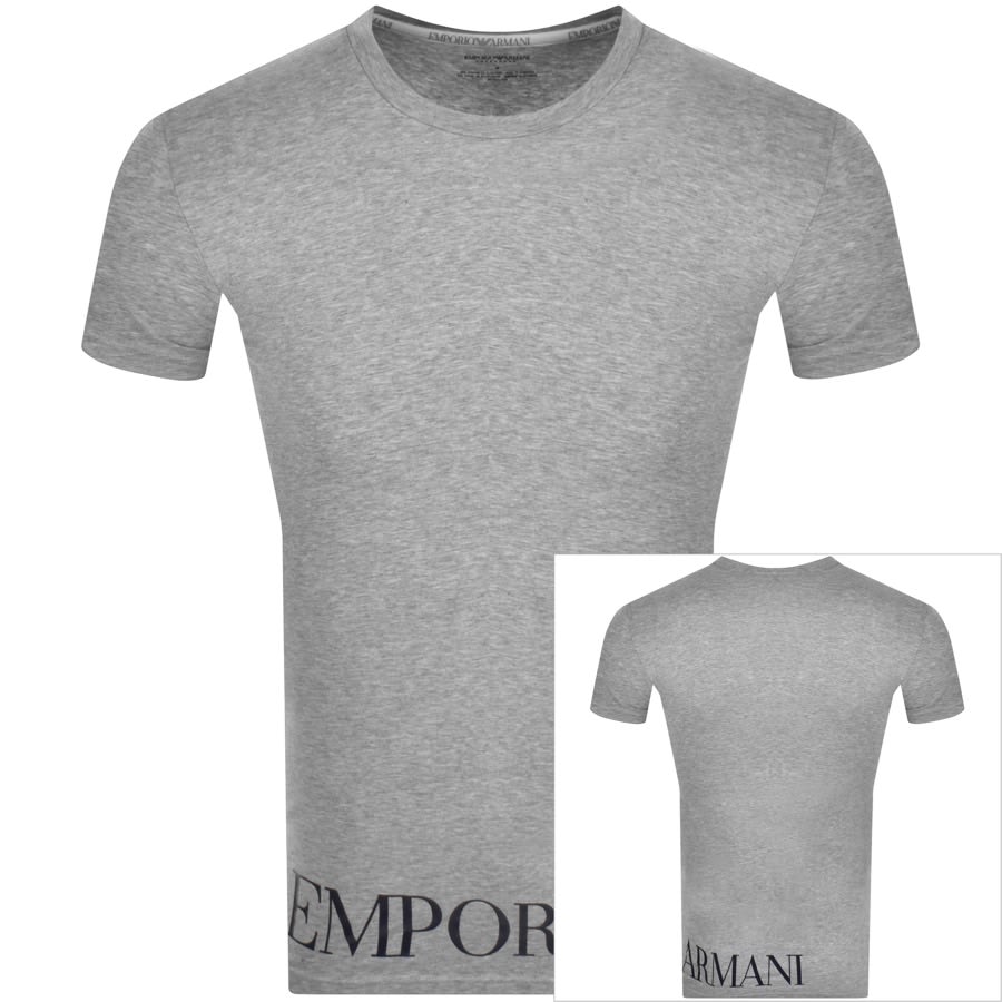 Image number 1 for Emporio Armani Lounge Logo T Shirt Grey