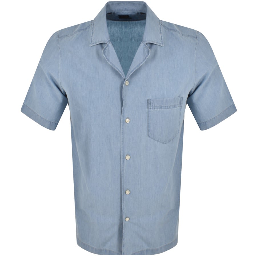 Image number 1 for BOSS Rayer Short Sleeved Shirt Blue