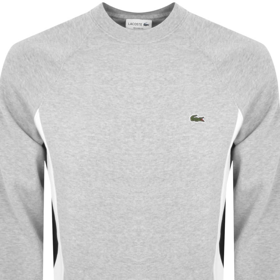 Mens grey lacoste jumper clearance