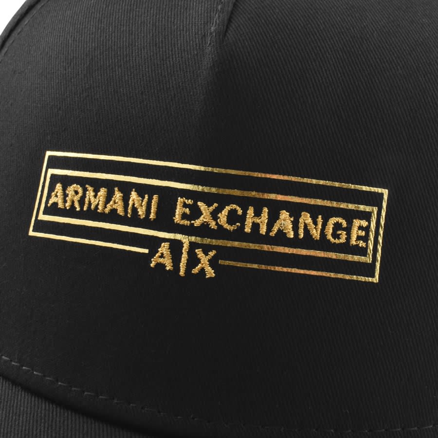 Image number 4 for Armani Exchange Logo Baseball Cap Black