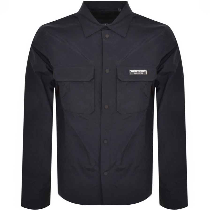 Armani Exchange Lightweight Overshirt Navy | Mainline Menswear