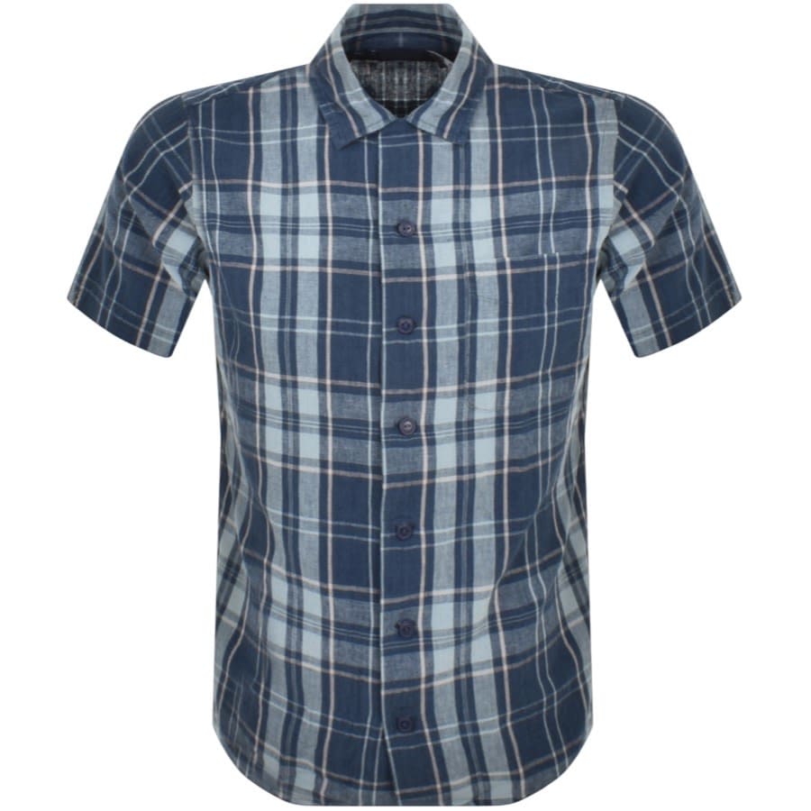 Image number 1 for Ralph Lauren Check Short Sleeved Shirt Blue
