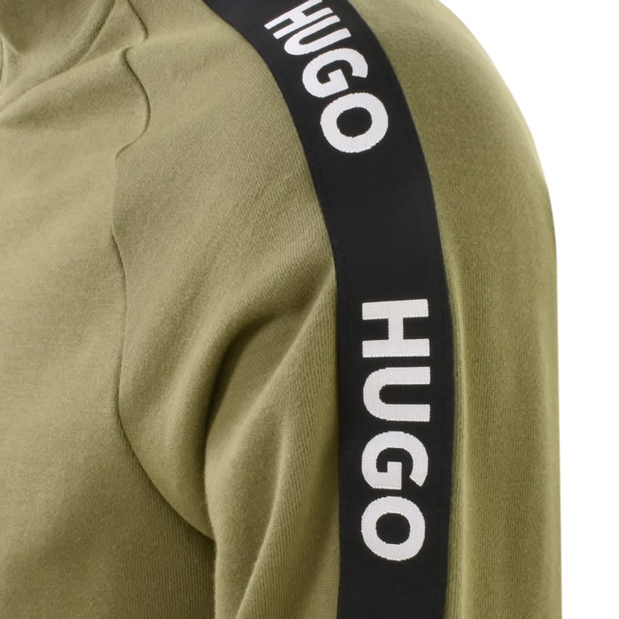 Image number 3 for HUGO Sporty Logo Zip Sweatshirt Green