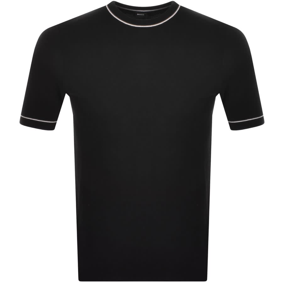 Image number 1 for BOSS Oricco Knit T Shirt Black