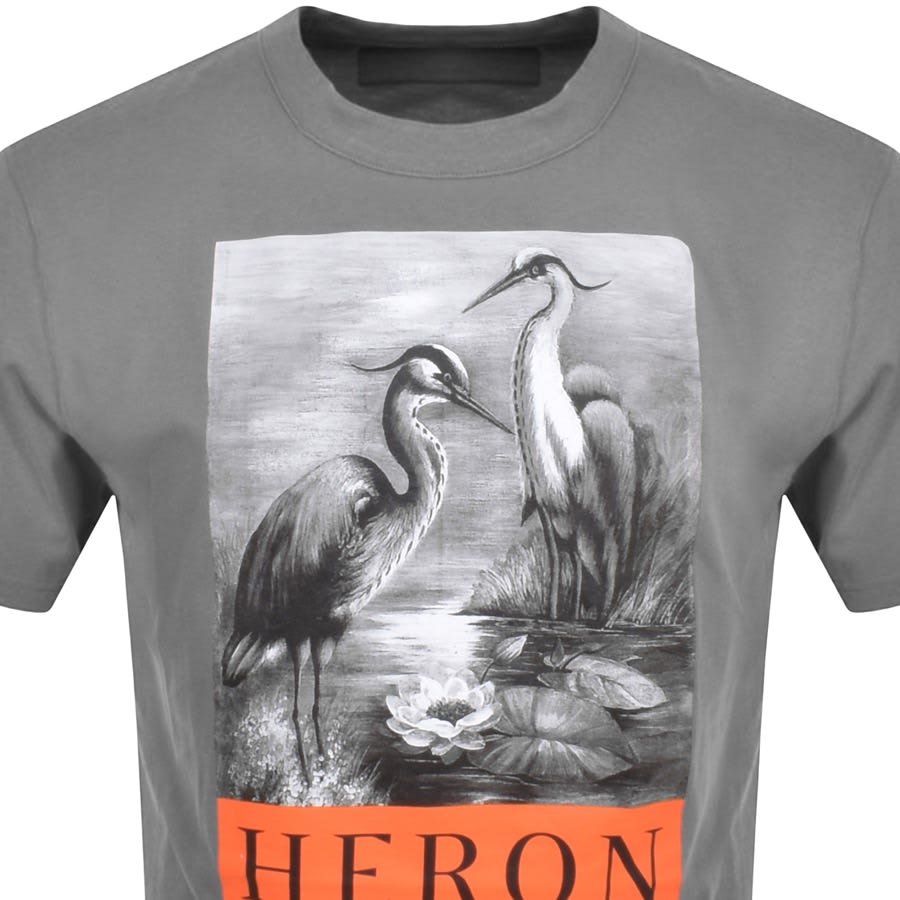 Image number 2 for Heron Preston Heron Logo T Shirt Grey