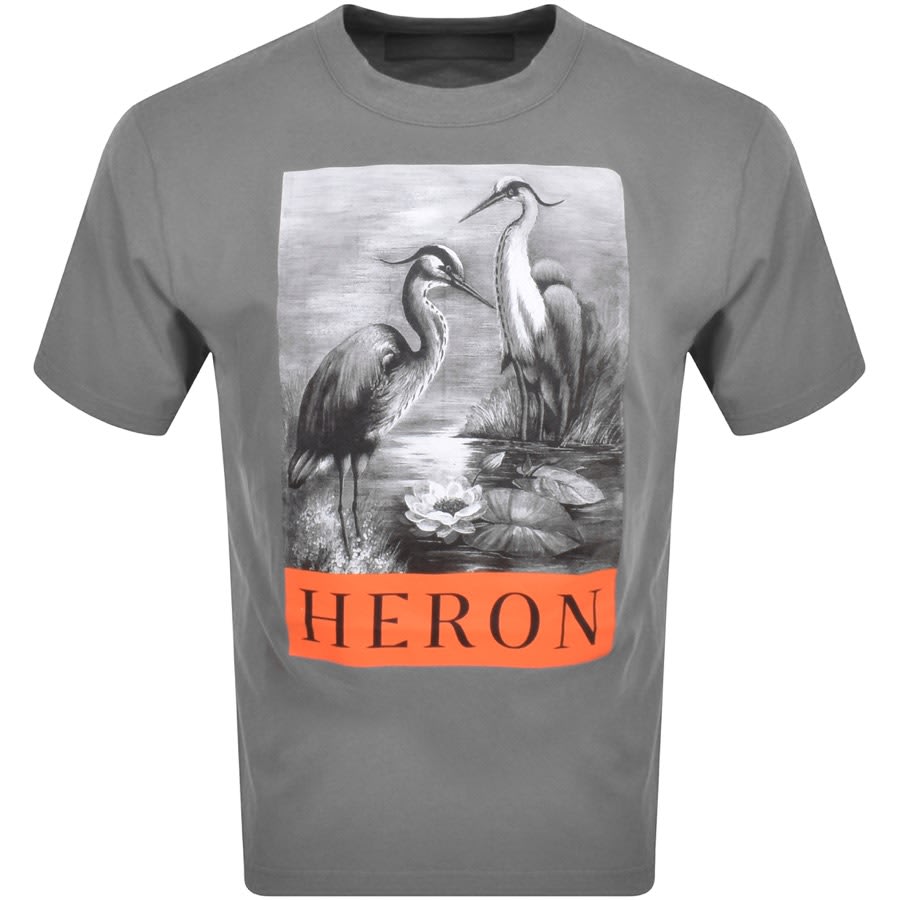 Image number 1 for Heron Preston Heron Logo T Shirt Grey