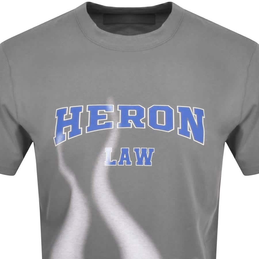 Image number 2 for Heron Preston Heron Law Flames T Shirt Grey