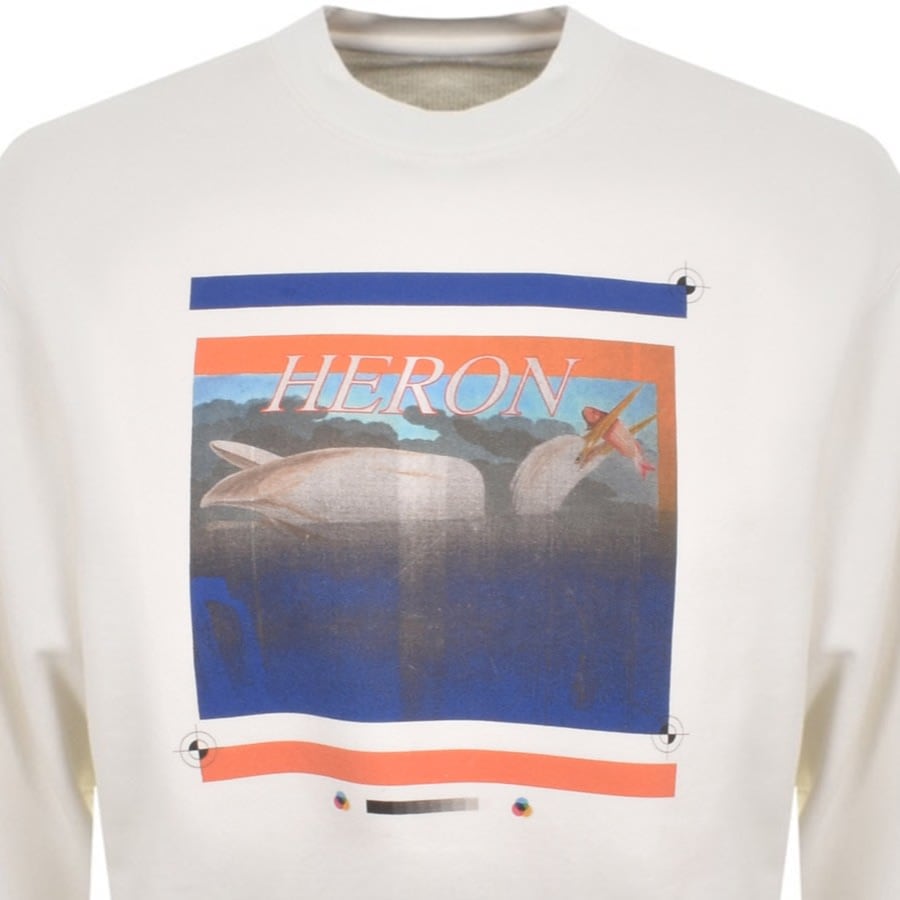 Image number 2 for Heron Preston Misprinted Heron Sweatshirt White
