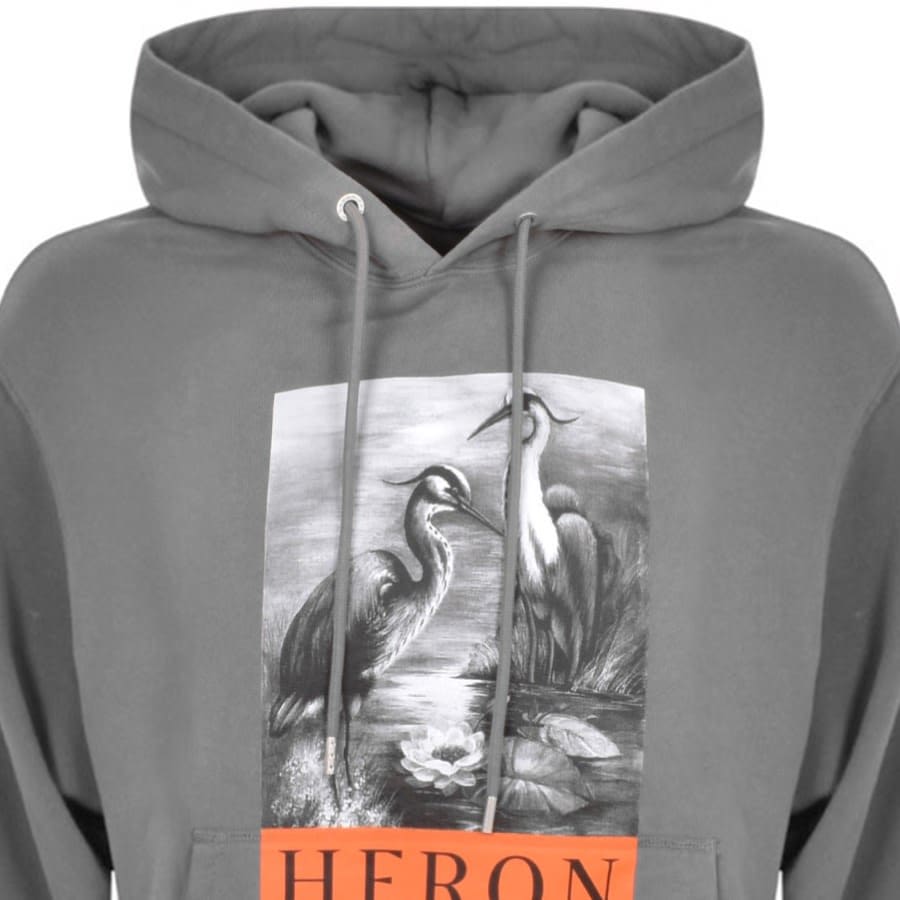 Image number 2 for Heron Preston Heron Censored Hoodie White