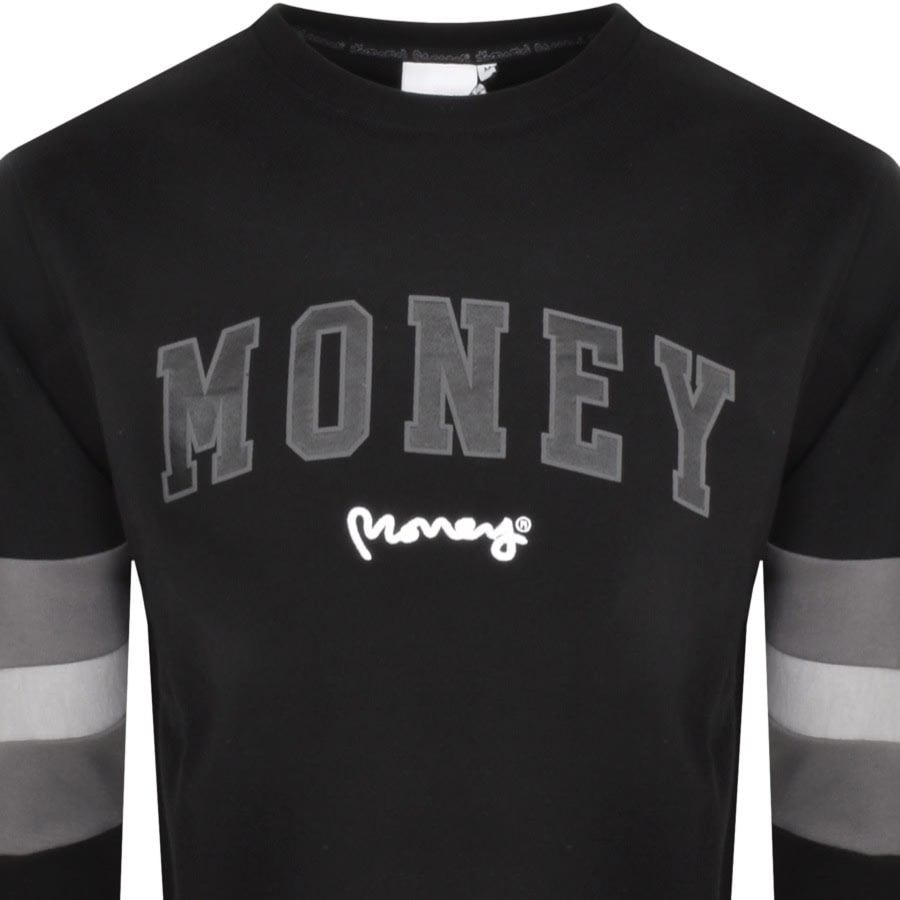 Image number 2 for Money State Stripe Sweatshirt Black