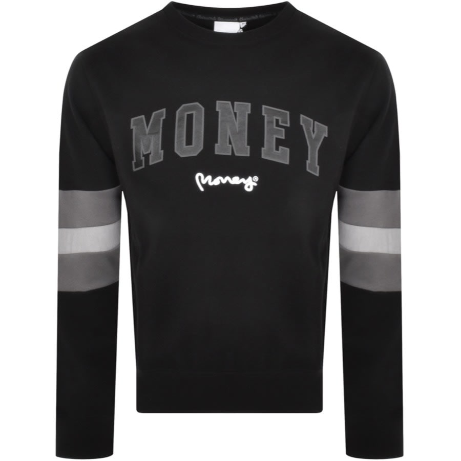 Image number 1 for Money State Stripe Sweatshirt Black
