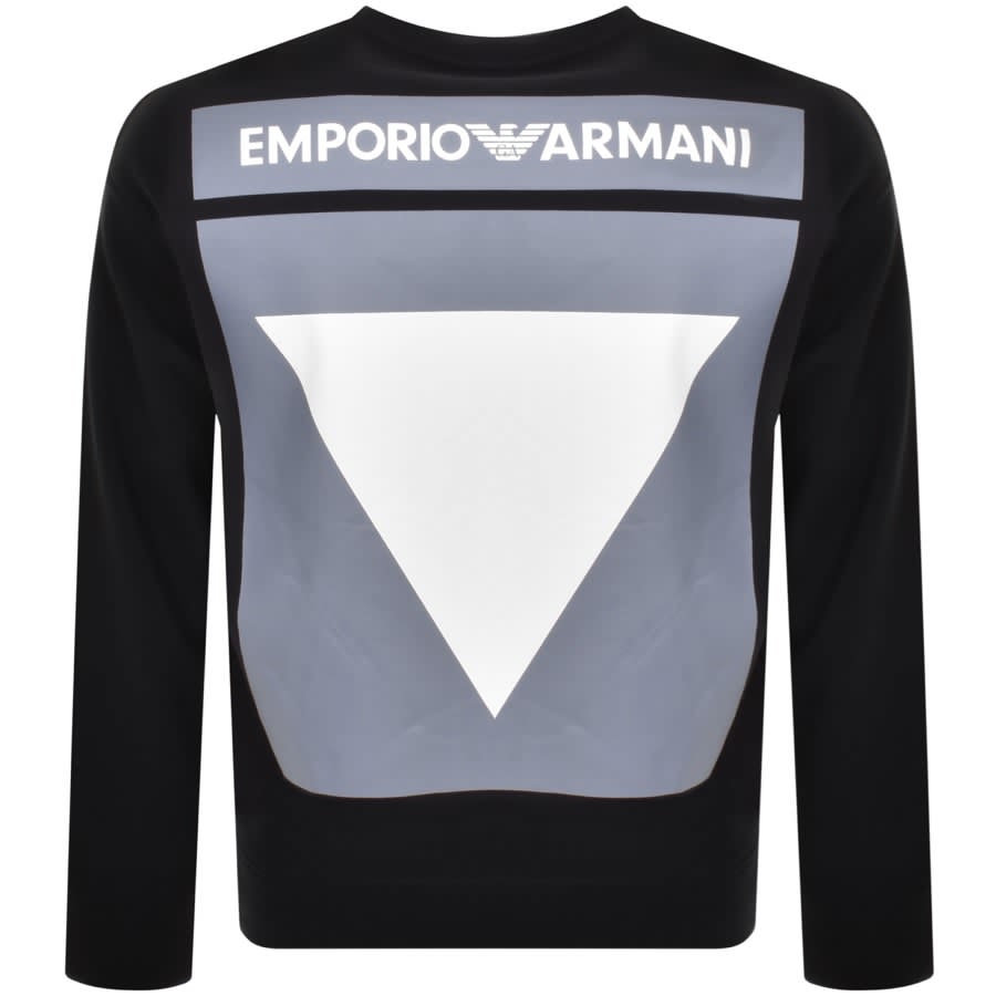 Image number 3 for Emporio Armani Crew Neck Logo Sweatshirt Navy