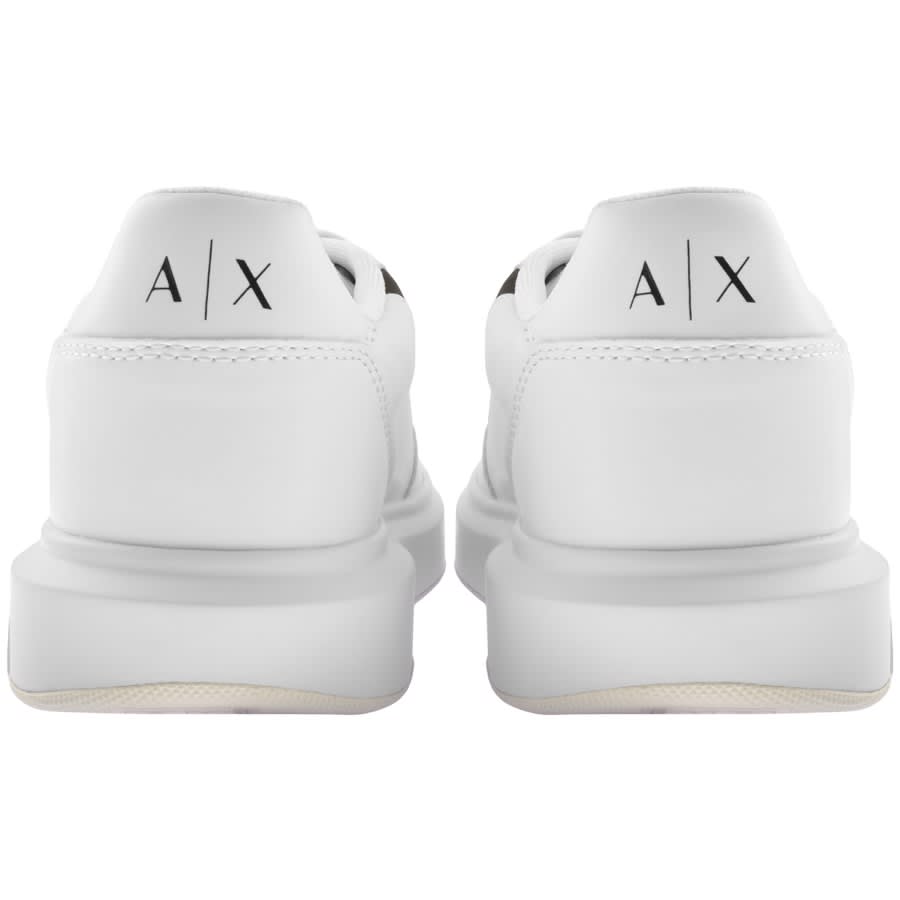 Image number 2 for Armani Exchange Logo Trainers White