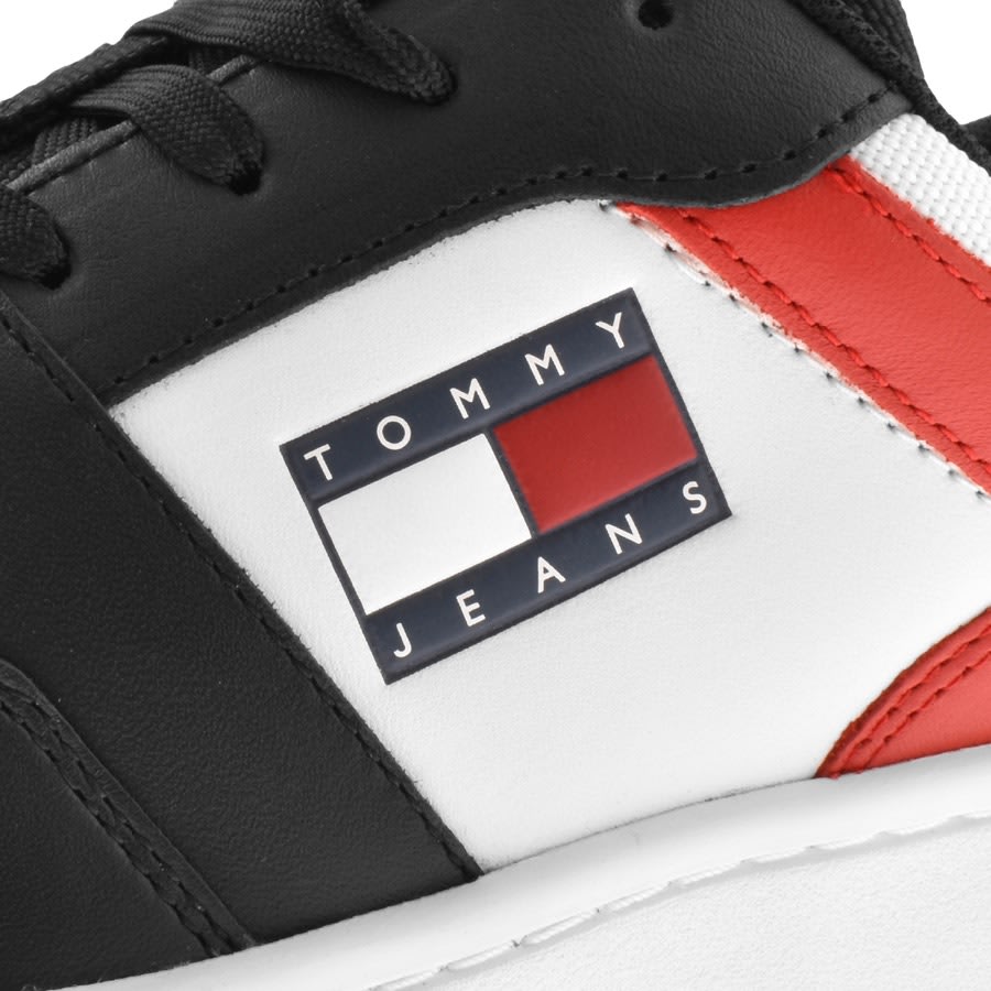 Tommy Jeans Leather Basket Trainers White Mainline Menswear Canada