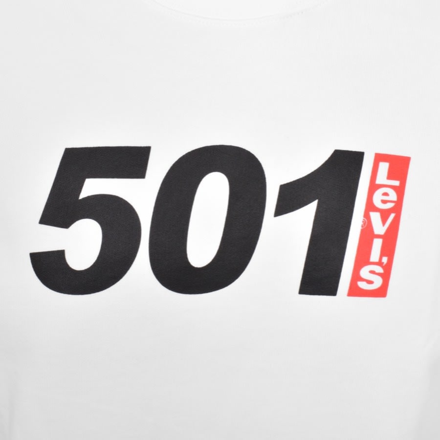Image number 3 for Levis Relaxed 501 Graphic Sweatshirt White