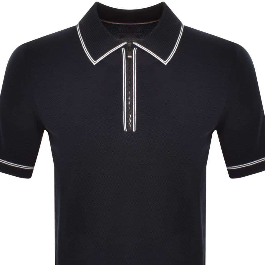 Image number 2 for BOSS Oleonardo Knit Polo T Shirt Navy