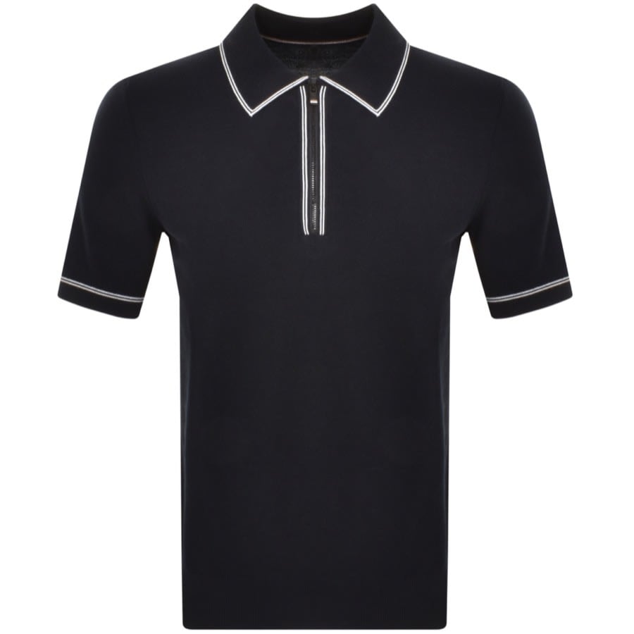Image number 1 for BOSS Oleonardo Knit Polo T Shirt Navy
