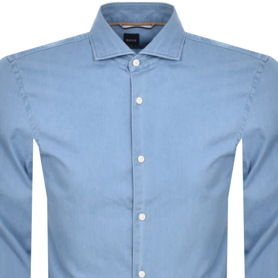 Image number 2 for BOSS C HAL Kent Long Sleeve Shirt Blue