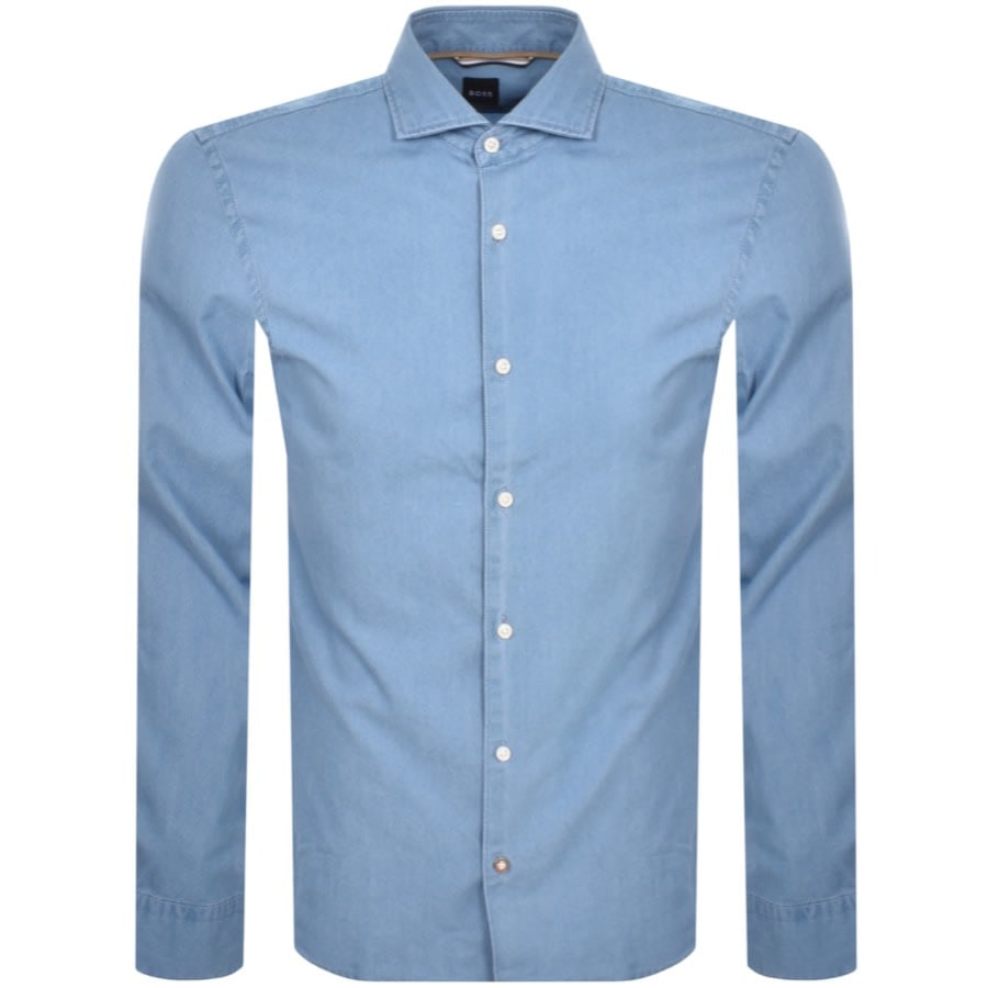 Image number 1 for BOSS C HAL Kent Long Sleeve Shirt Blue