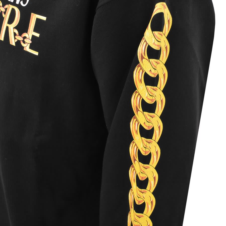 Image number 3 for Versace Jeans Couture Chain Hoodie Black