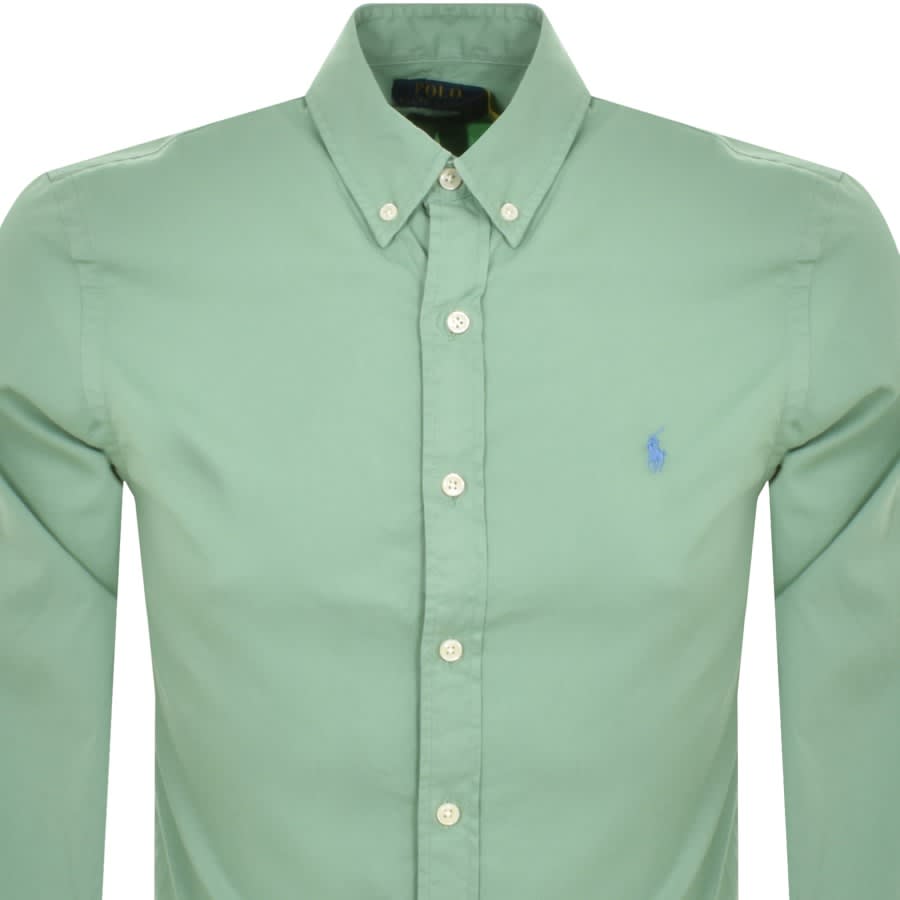 Image number 2 for Ralph Lauren Slim Fit Long Sleeve Shirt Green