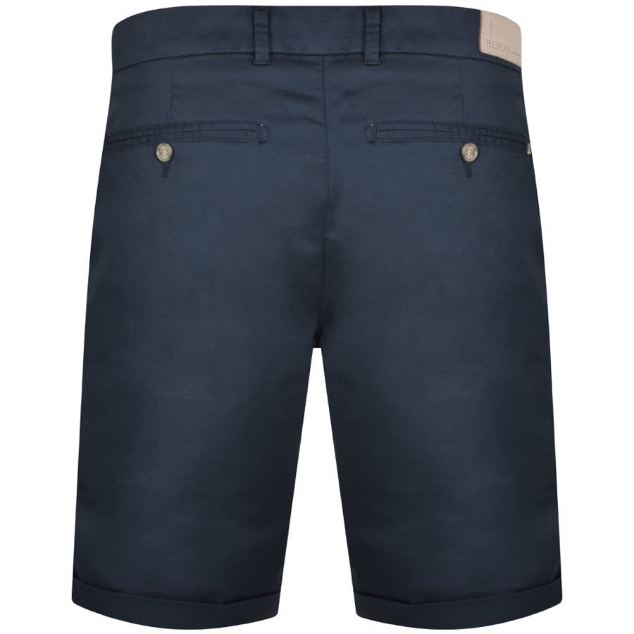 Image number 2 for Replay Chino Shorts Navy