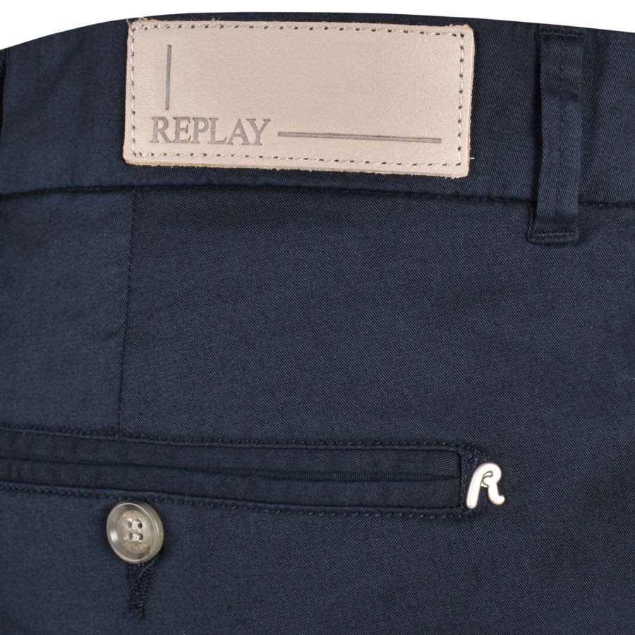 Image number 3 for Replay Chino Shorts Navy