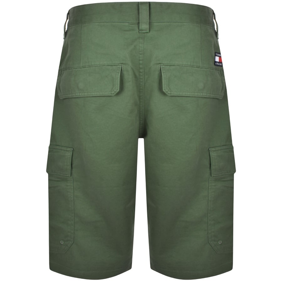 Image number 2 for Tommy Jeans Aiden Baggy Cargo Shorts Green