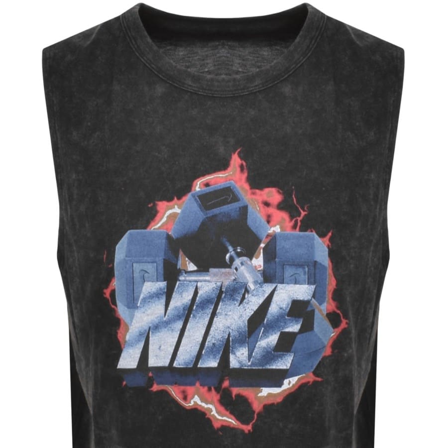 Image number 2 for Nike Training Vintage Graphic Muscle Vest Black