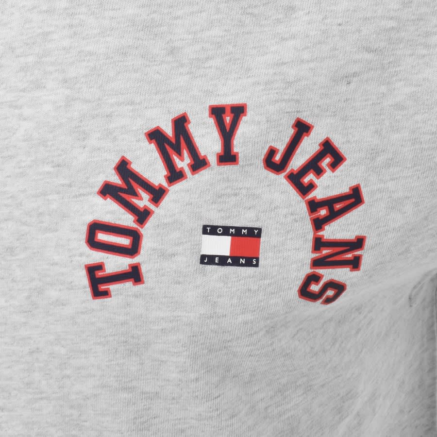 Image number 4 for Tommy Jeans Classic Curved TJ College T Shirt Grey