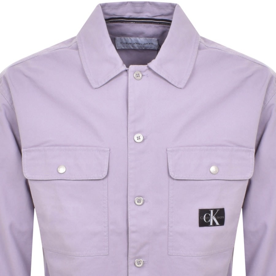 Image number 2 for Calvin Klein Workwear Utility Overshirt Lilac