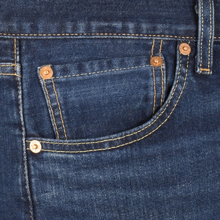 Image number 4 for Levis 501 Original Fit Jeans Dark Wash Blue
